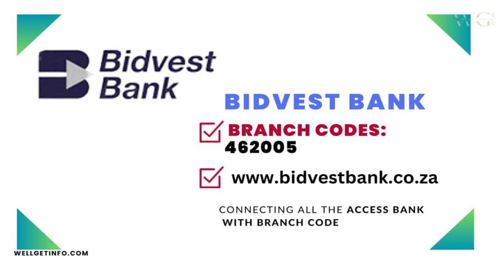 Bidvest Bank Branch Codes