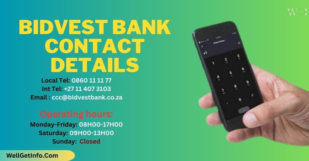 Bidvest Bank Contact Details